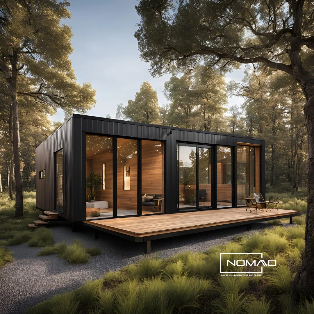 Viață Off-Grid: Casă modulară independentă cu panouri solare și colectare de apă pluvială
