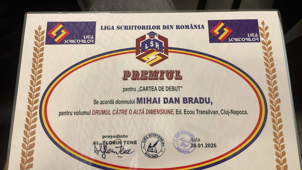 Un debut literar premiat la nivel național