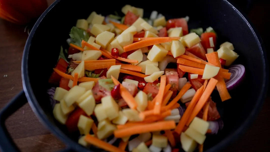 Photo cooking vegetables