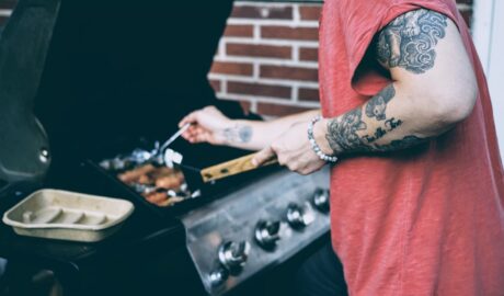 Photo grill gas terrace