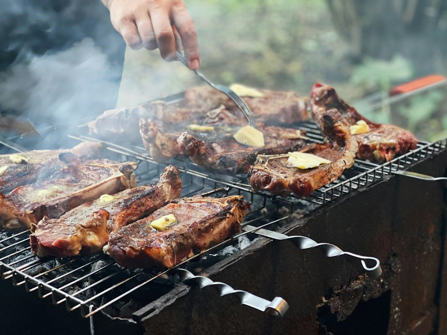 Photo grilling beef