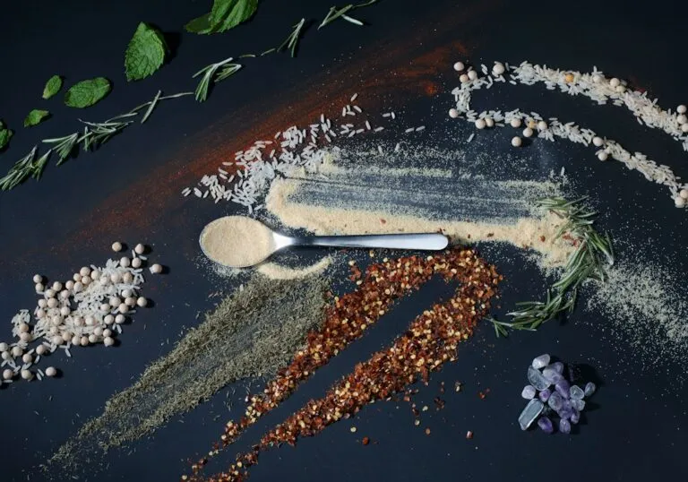 Photo finishing salt flakes fresh pepper seasoning